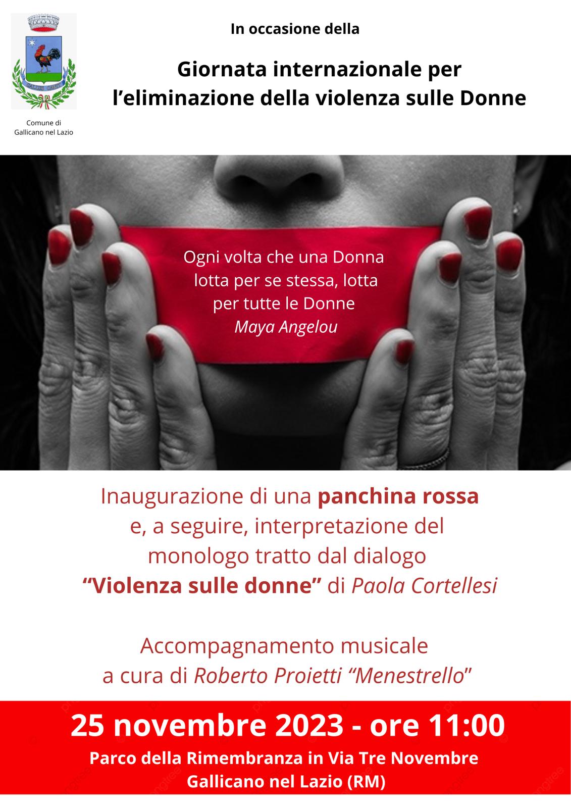 Gallicano nel Lazio dice BASTA alla violenza di genere