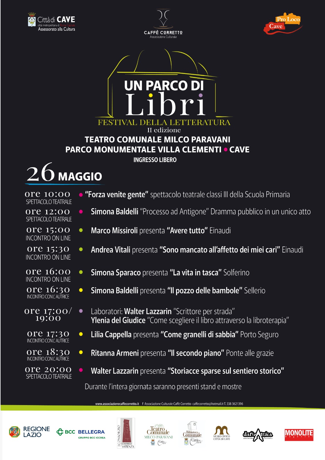 Un Parco di Libri- Festival della Letteratura II Edizione
Comune di Cave