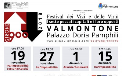 Dal 19 novembre a Palazzo Doria Pamphilj, il Festival dei Vizi e delle Virtù